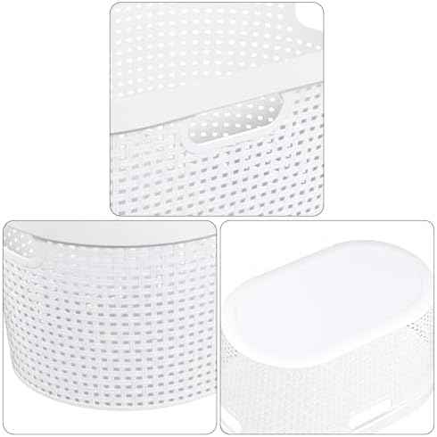 4 Packs 40 L Plastic Laundry Baskets with Handles, Hamper Basket