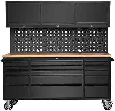 CT Copper Tailor 72-inch Rolling Tool Chest with 15 Drawers,Black