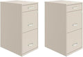 Scranton & Co Set of 2 18" D 3-Drawer Metal Filing Cabinet by Unknown