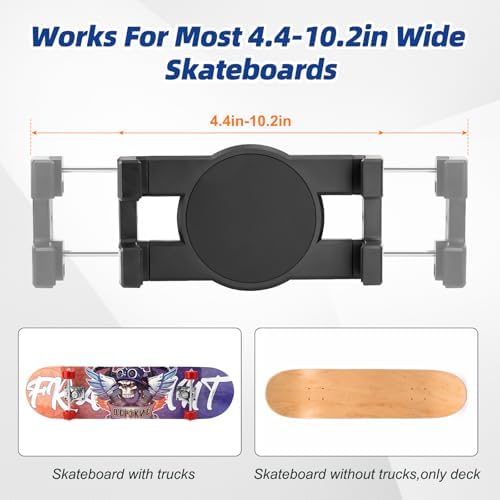 1pc / 2pc Skateboard Decks Wall Mount 360° Rotating Skateboard Wall Hanger, Extending & Floating Display Skateboard Wall Holder Grab & Go Storage Rack,Universal Skate Wall Mount Horizontal Any Angle