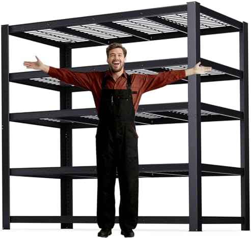 62" W 3050LBS Storage Shelves Unit,5 Tier Heavy Duty Metal Shelving Unit and Storage Large Rack,72" H x62 W x24 D Adjustable Metal Shelving Unit,Garage Shelves for Basement,Warehouse
