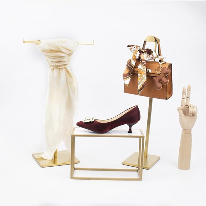 Purse Display Stand T Shaped, Countertop Jewelry/Scarf/Handbag T-Bar Display - Image 5