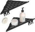 Black Shower Corner Shelf, 10" Slot Design Recessed Shower Shelves