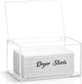 Acrylic Dryer Sheet Holder Dispenser Container,Bonus Black Labels Included