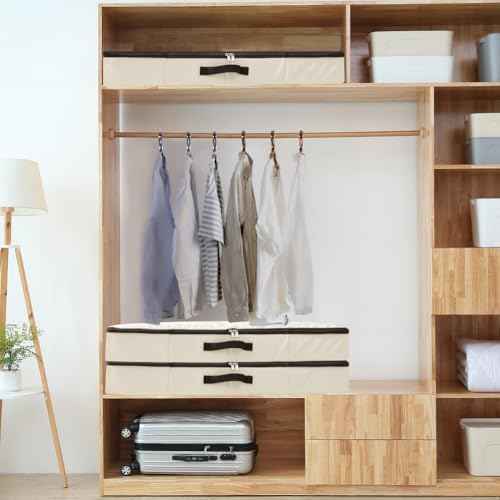 AMJ 4" Foldable Underbed Storage Closet Organizers and storage bins