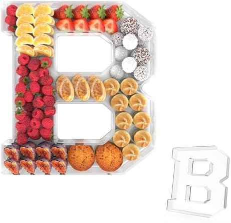 11" Acrylic Letter Charcuterie Tray,Fillable Alphabet & Number