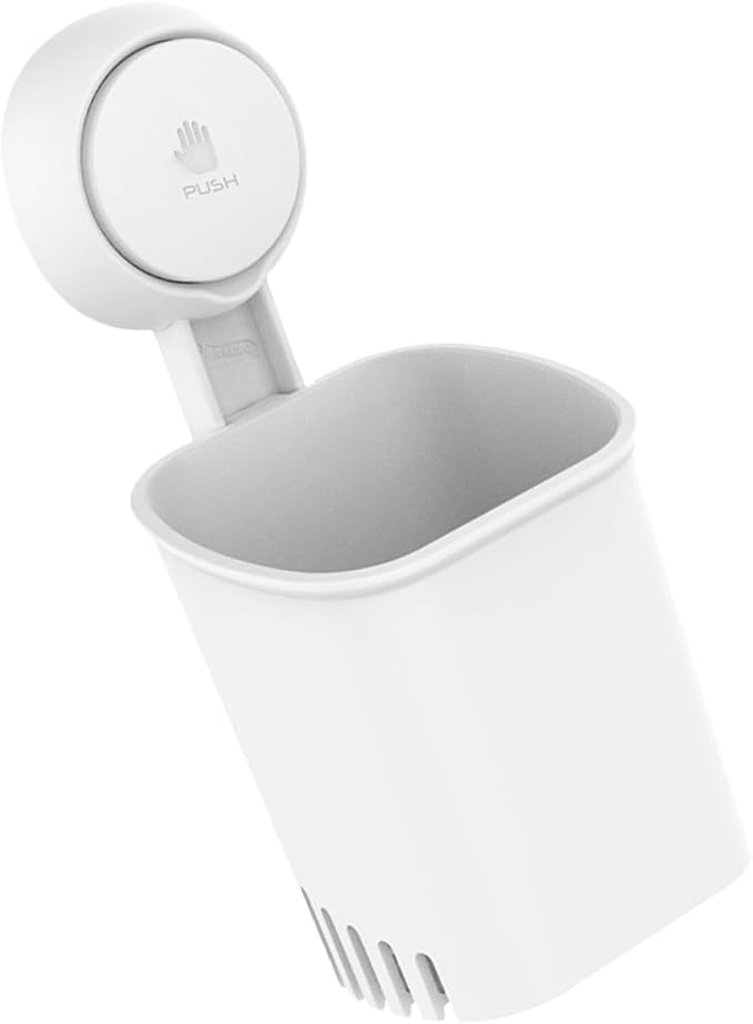 Strong Suction Toothbrush Holder Wall Mount No Drilling Bathroom Organizer by DEARMAMY