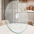 22.8" Lazy Susan for Table Top Tempered Glass Rotating Serving Tray