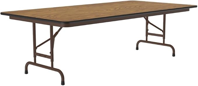 Correll Heavy Duty Adjustable Height Utility Folding Table, Melamine Top - Image 7