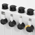8Pack Rotatable Cord Organizer, INCHOR Cable Organizer, Spring Cable Clips with Clasp Lock, Smooth Adjustable Cord Holder for Nightstand Car Home Office (Black)