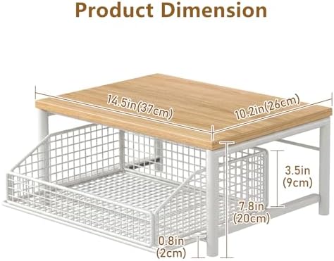 Coffee Pod Drawer, Counter Coffee Bar Organizer for Home Kitchen,White