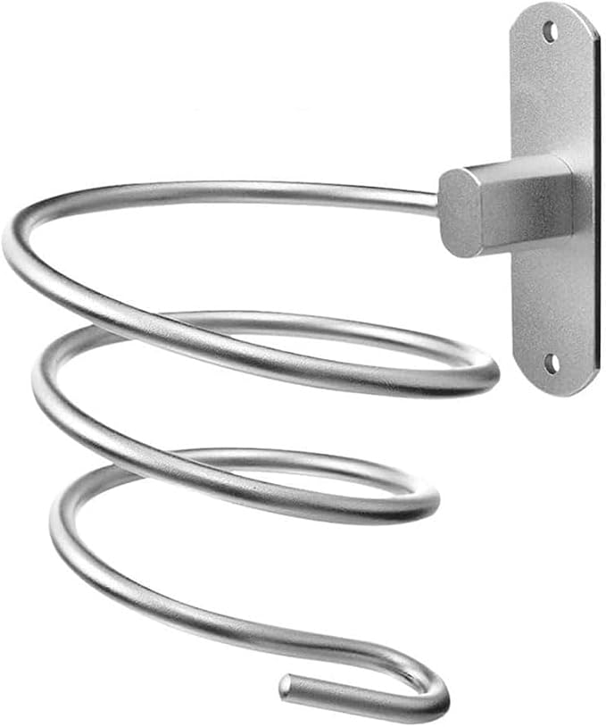 Blow Dryer Holder Wall Mounted Bathroom Hair Dryer Hanger Hair Tool Organizer by KWQKEM