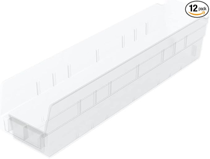 Akro-Mils 30128 Plastic Shelf Bins, Heavy Duty Storage Bins by Akro-Mils