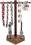 Wooden Baseball or Softball Drip Necklace Organizer Holder, Ring Holder