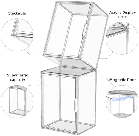 Clear Acrylic Display Case for Boot Storage Organizer Tall Boots Boxes Clear Plastic Stackable Shoe Organizer Box, For Sneakers, Heels, Figures, Handbag, Purse, XXX-L, 1 Pack