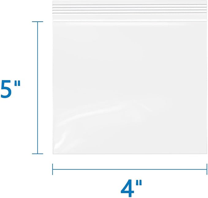 iMailer - 4" x 5" 500 Pack- 2 Mil Resealable Zip Bags- Small Clear Plastic Bags - Image 2