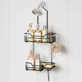SWTYMIKI Bathroom Shower Caddy Hanging - Extended Length 2 Tier