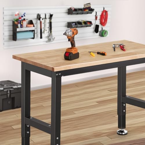 ENJOYWOOD Work Bench 41 Inch Workbench for Garage Adjustable Height