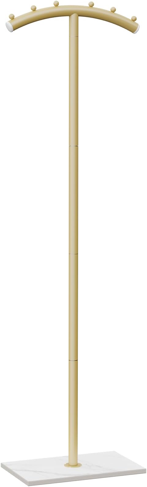 Arcuate Garment Rack, T-shaped Coat Tree Freestanding, Metal Coat Racks - Image 8