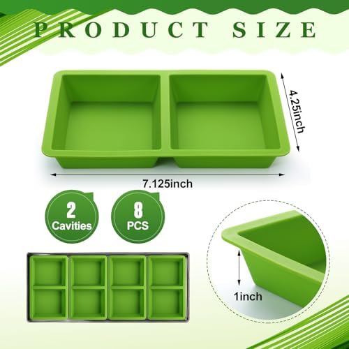 8 Pcs Silicone Tray Dividers Compatible with Harvest Right Freeze Dryer Medium Trays Silicone Food Molds Compatible with Harvest Right Freeze Dryer Accessories Green Food Freezer Tray