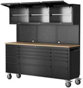 CT Copper Tailor 72-inch Rolling Tool Chest with 15 Drawers,Black