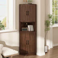 HOKYHOKY Tall Corner Cabinet, 64.7" Corner Storage Cabinet, 4 Doors