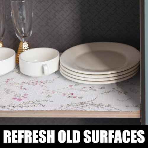 Floral Drawer and Shelf Liner for Cabinets Non-Adhesive