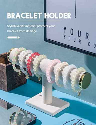 Bracelet Holder Stand,Bracelet Organizer Display for Selling,Bangle Organizer for Women,Watch Storage Holder for Men,Jewelry Business Supplies (Beige, 1 Tier)