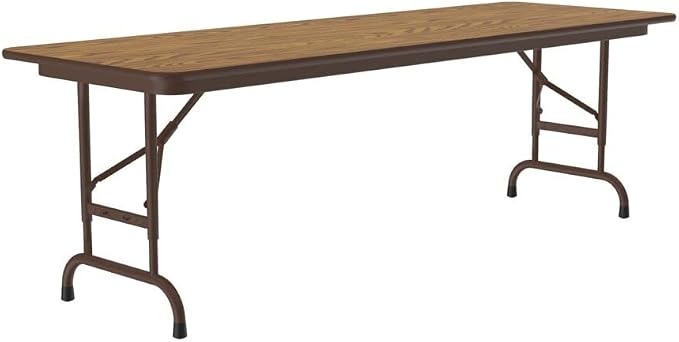 Correll Heavy Duty Adjustable Height Utility Folding Table, Melamine Top - Image 5