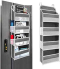 Over the Door Organizer 4 Shelves & 4 Side Pockets, Hanging Door Storage