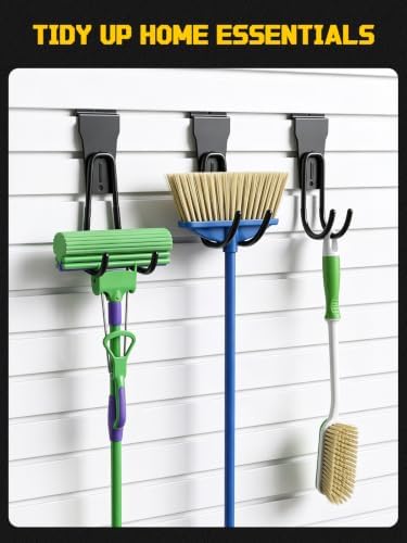24 Pack Slatwall Accessories, Heavy Duty Slat wall Hooks & Storage Straps