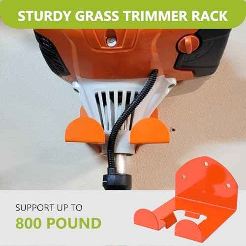 Garage Organizer Grass Trimmer Rack Heavy Duty Weed Eater Hanger Trimmer Hanger Garden Power Tool Hanger for Grass Trimmer, Hedge Trimmer, Garage Trimmer Garden Tools