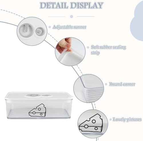 Cheese Container for Refrigerator,Cream Cheeses Storage Box,Cheese