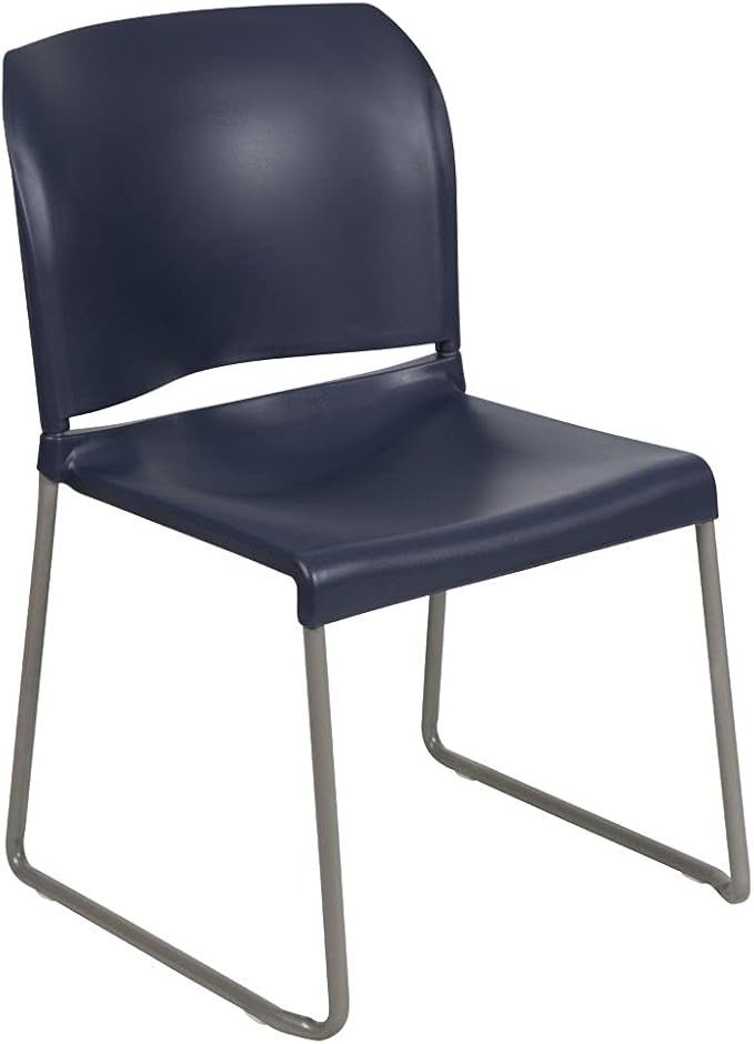 Flash Furniture HERCULES Series 880 lb. Capacity Navy Full Back Contoured Stack - Image 3