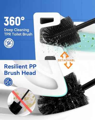 Dowry Toilet Bowl Brush and Holder Set for Bathroom 304 Stainless Steel