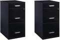 Scranton & Co Set of 2 18" D 3-Drawer Metal Filing Cabinet by Unknown