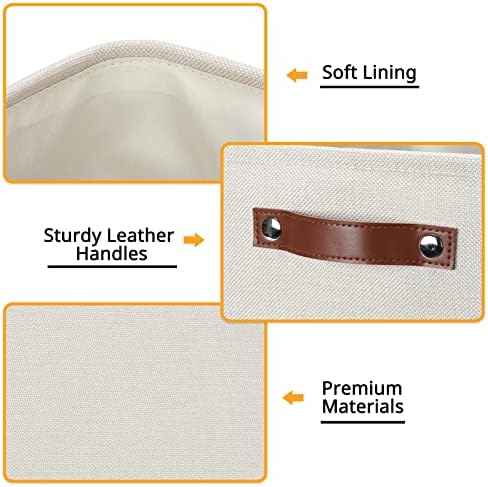 DULLEMELO Storage Bins, 4 Pack Of 13x13x13 Decorative Storage Cube
