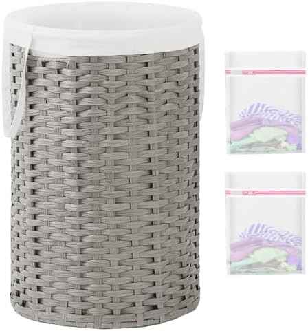 SETVSON 34.3 Gal (130 L) Large Laundry Hamper Laundry Basket Round