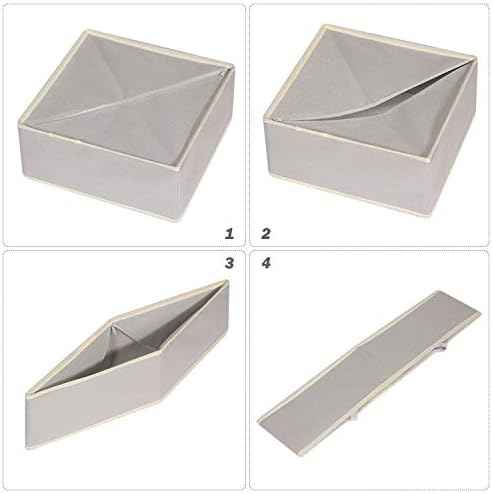 DIOMMELL Set of 4 Foldable Cloth Storage Box Closet Dresser Drawer
