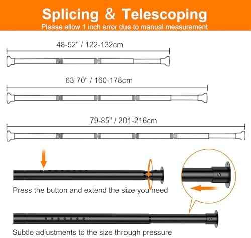17-52 Inch Closet Rods for Hanging Clothes