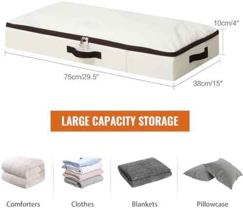 AMJ 4" Foldable Underbed Storage Closet Organizers and storage bins