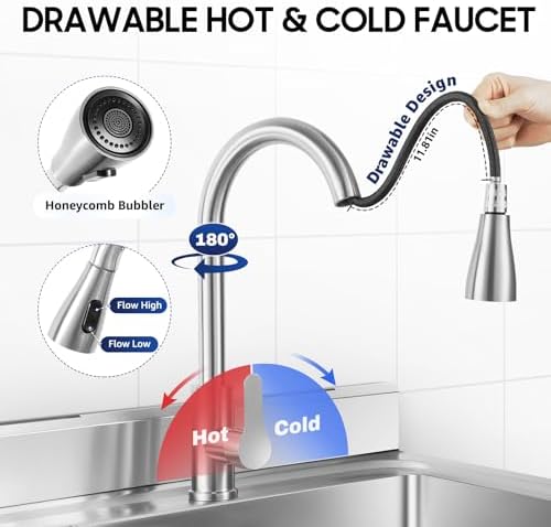 Free Standing Stainless Steel Kitchen Sink Single Bowl with Workbench & Storage Shelves, Commercial Utility Prep Sink for Restaurant Indoor Outdoor Use