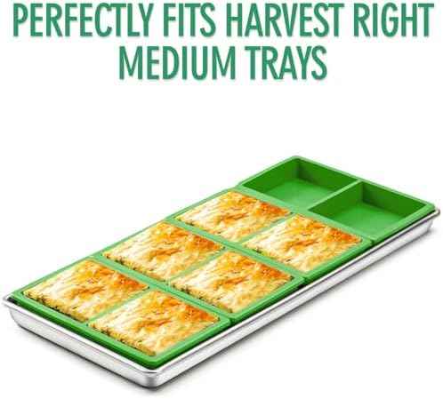16 pcs Silicone Tray Dividers for Harvest Right Freeze Dryer Medium and Small Trays, Silicone Food Molds for Harvest right freeze dryer accessories, Green silicone food freezer tray
