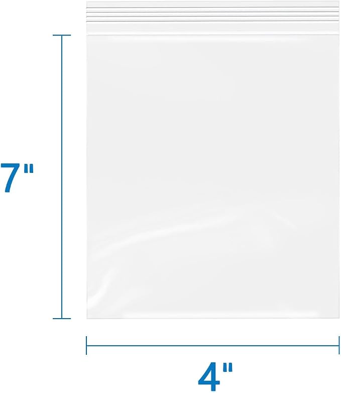 iMailer - 4" x 7" 500 Pack- 2 Mil Resealable Zip Bags- Small Clear Plastic Bags - Image 2