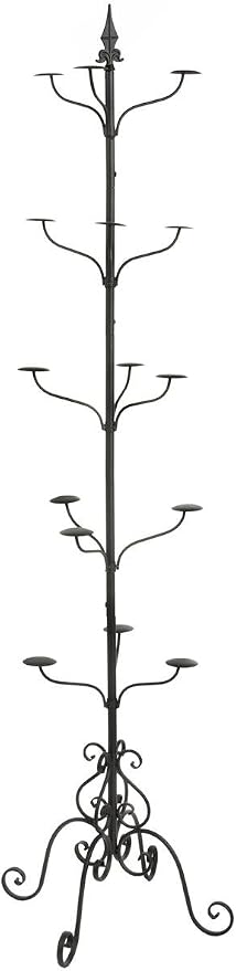 Displays2go Wrought Iron Hat and Coat Rack, Total of 31 Hooks by Displays2go