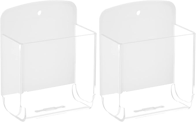 Cosmos Pack of 2 Acrylic Remote Control Holder Adhesive Wall Mount Phone Holder by Unknown