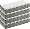 90L Under Bed Storage Containers, Foldable Grey Underbed Storage Bags - Closet Organizers and Storage Bins for Wrapping Paper, Blanket, Clothing, Comforter, Sweaters, Pillows, Linen Sheets