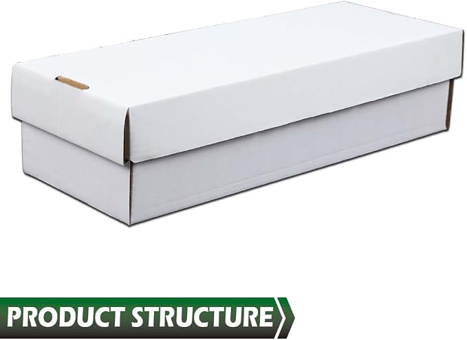GRAND ORANGE White Transaction Card Storage Box Corrugated Board Two Dividers - Image 8