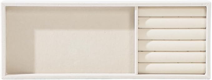 Divided Drawer Organizer Tray, Velvet Jewelry Storage Tray, Necklace Bracelet - Image 2