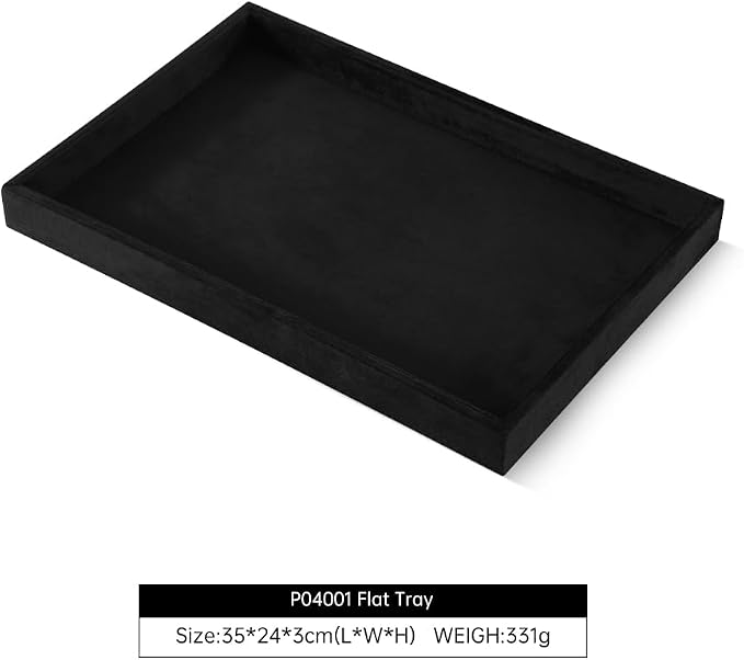 Valet Tray For Men, Velvet Jewelry Display, Premium Flat Catch All Trays - Image 3